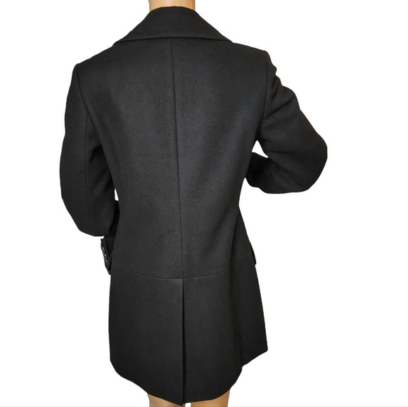 Banana Republic wool black long pea coat - Picture 12 of 17